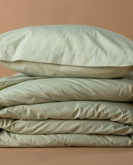 Percale Pistache dekbedovertrekset - statijn