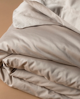 Dekbedovertrek set Percale Taupe - satijn