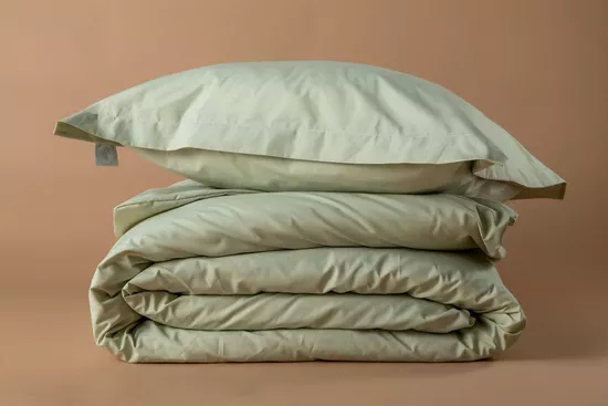 Percale Pistache dekbedovertrekset - statijn