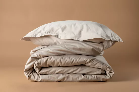 Dekbedovertrek set Percale Taupe - satijn