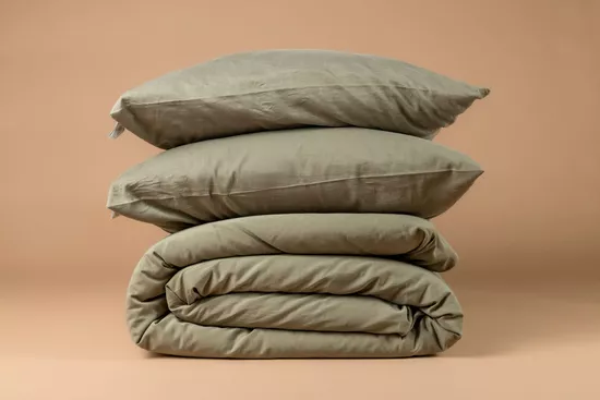 Altex Home - feather green dekbedovertrek
